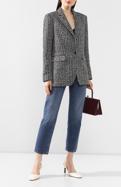Жакет из вискозы SEVEN LAB черно-белого цвета по цене 26880 руб., арт. JTW2 20-0 black/white, фото 2 Жакет из вискозы SEVEN LAB, арт. JTW2 20-0 black/white, фото 2
