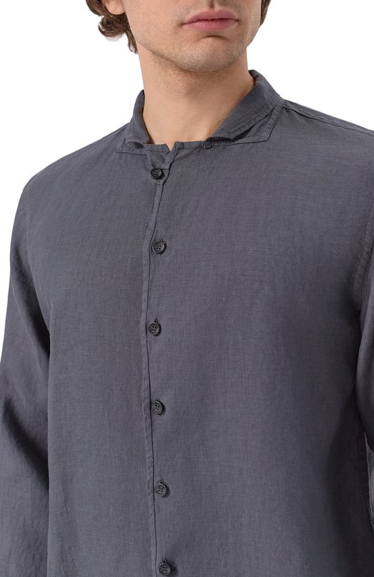 Льняная рубашка Hannes Roether ES29RA.601 Серый  ES29RA.601 Фото 5