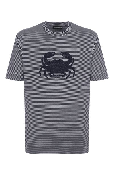 Мужская хлопковая футболка EMPORIO ARMANI, арт. EM000824/AF12927