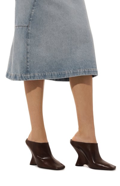 Кожаные мюли DRIES VAN NOTEN темно-коричневого цвета по цене 72100 руб., арт. WS242-1408/103, фото 3 Кожаные мюли DRIES VAN NOTEN, арт. WS242-1408/103, фото 3