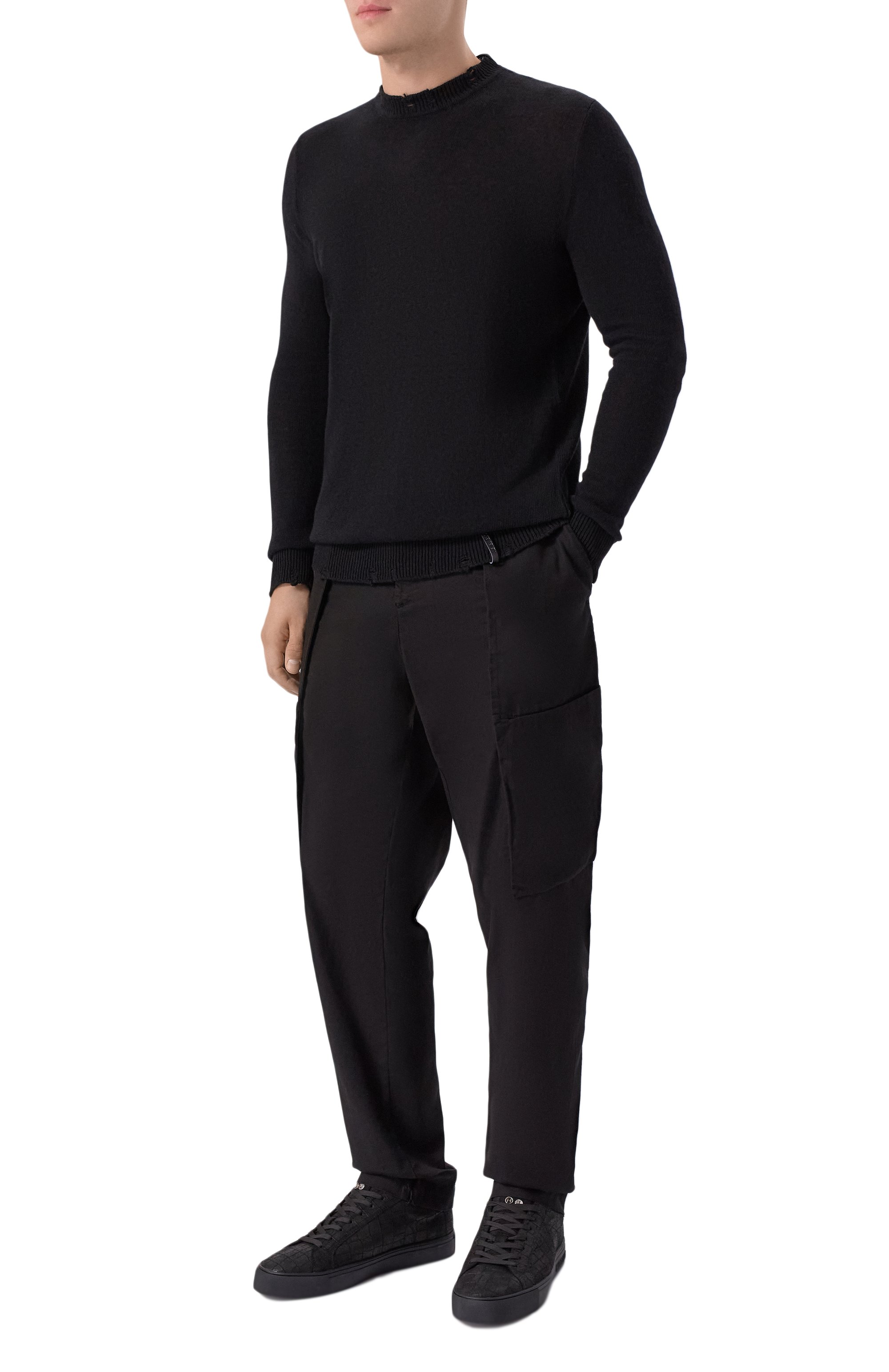 Джемпер из шерсти и вискозы NEVER ENOUGH черного цвета по цене 32800 руб., арт. MKN080, фото 2 Джемпер из шерсти и вискозы NEVER ENOUGH, арт. MKN080, фото 2