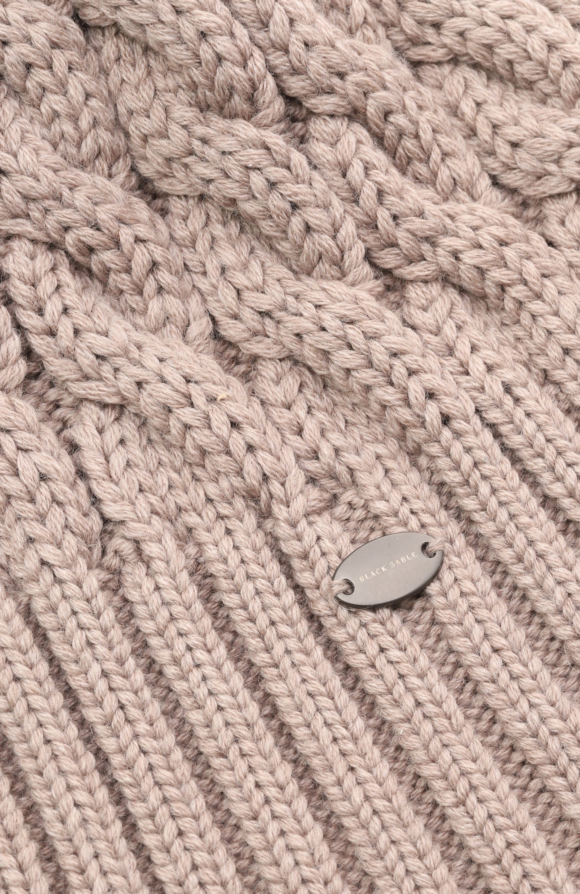 Шерстяная шапка mona с отделкой из соболя BLACK SABLE бежевого цвета по цене 57000 руб., арт. BS-24016, фото 3 Шерстяная шапка mona с отделкой из соболя BLACK SABLE, арт. BS-24016, фото 3