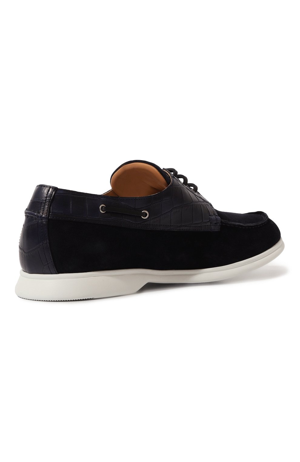 Топсайдеры с отделкой из кожи аллигатора KITON, арт. USSA085N00978_SET, фото 5