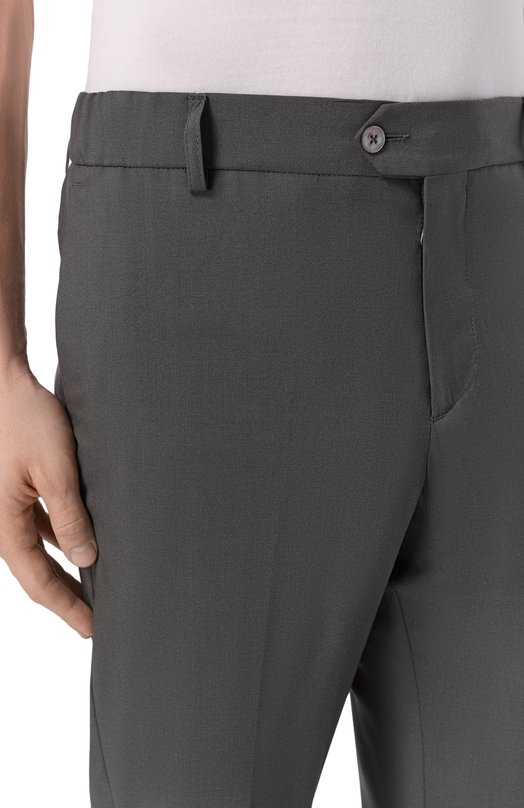 Брюки из шерсти и шелка Marco Pescarolo STRIKE/5314 Серый  STRIKE/5314 Фото 5