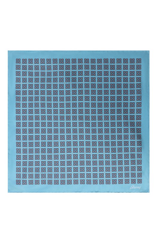 Шелковый комплект из галстука и платка Brioni 08A900/PD450 Голубой  08A900/PD450 Фото 7