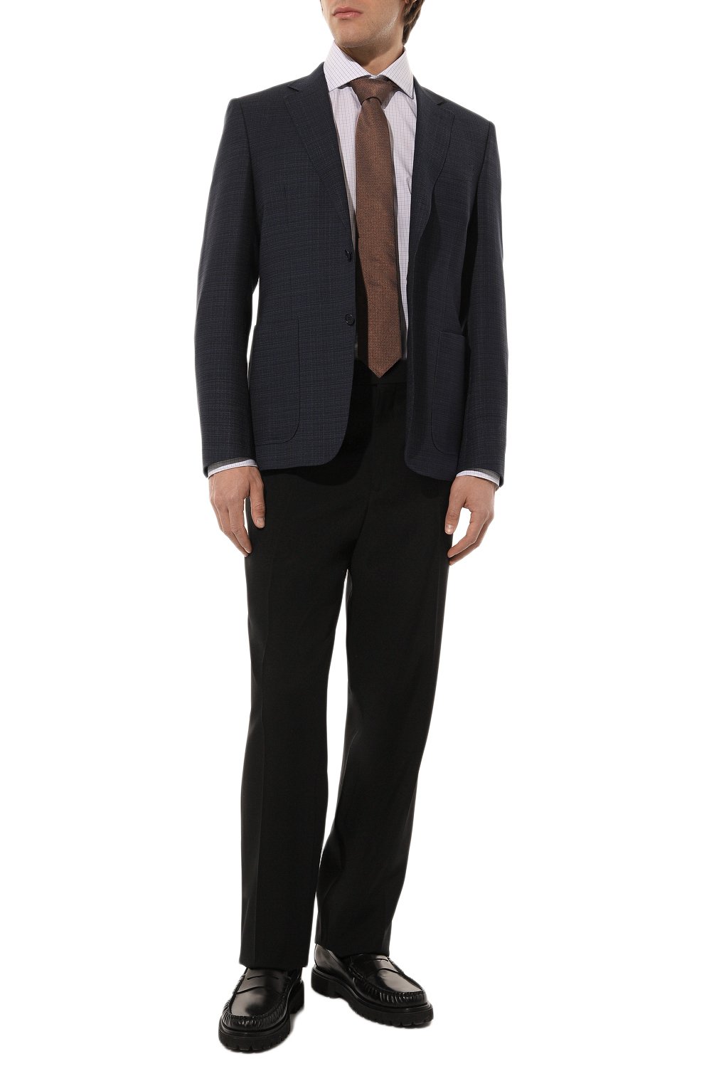 Шерстяной пиджак CANALI темно-синего цвета по цене 136000 руб., арт. 11288/FC04500, фото 2 Шерстяной пиджак CANALI, арт. 11288/FC04500, фото 2