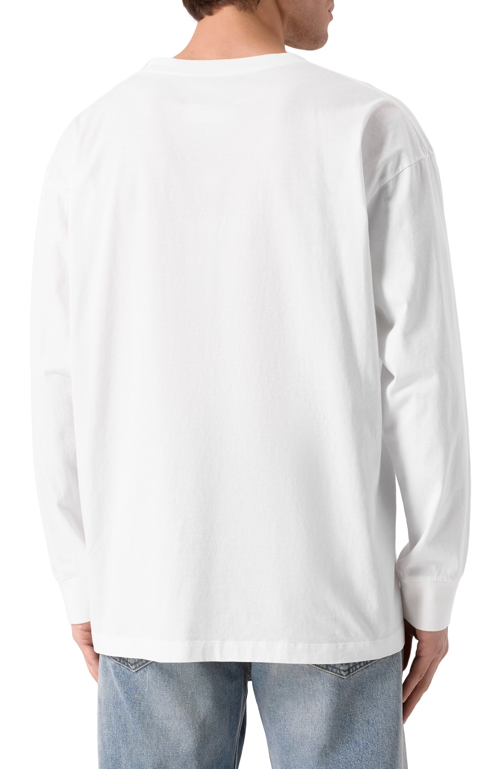 Хлопковый лонгслив MM6 белого цвета по цене 29950 руб., арт. SH0GC0047/S24312, фото 4 Хлопковый лонгслив MM6, арт. SH0GC0047/S24312, фото 4