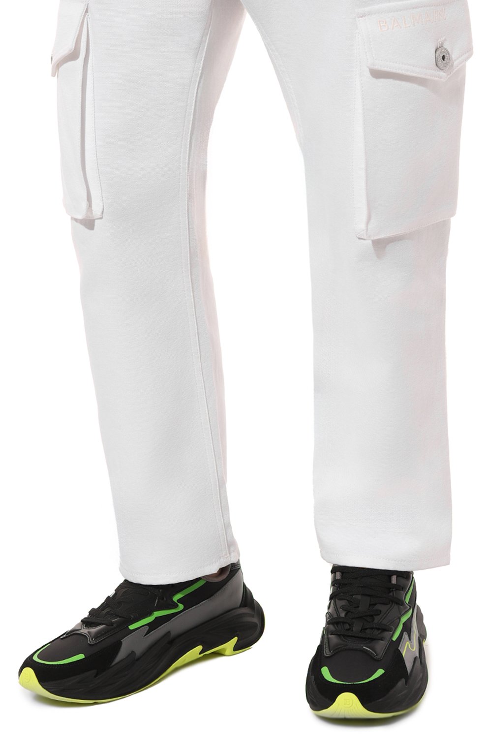 Комбинированные кроссовки run-row BALMAIN, арт. DM1VI355/LNVY, фото 3