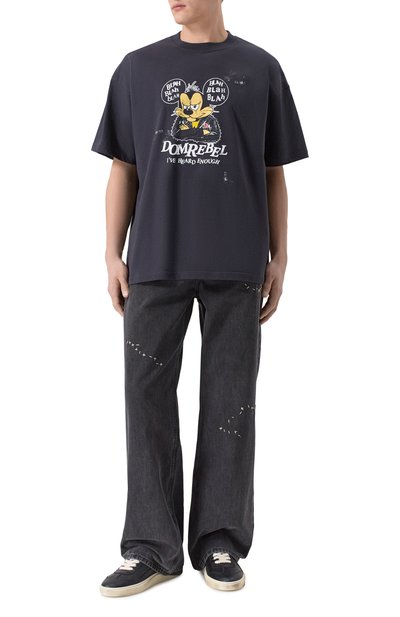 Хлопковая футболка DOMREBEL черного цвета по цене 23900 руб., арт. M BLABLA/T-SHIRT, фото 2 Хлопковая футболка DOMREBEL, арт. M BLABLA/T-SHIRT, фото 2