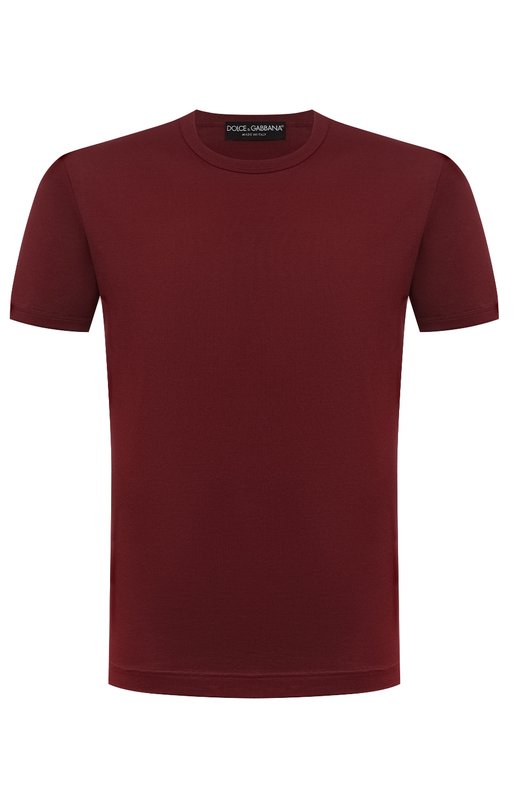 Хлопковая футболка Dolce & Gabbana G8JX7T/FU7EQ Бордовый G8JX7T/FU7EQ