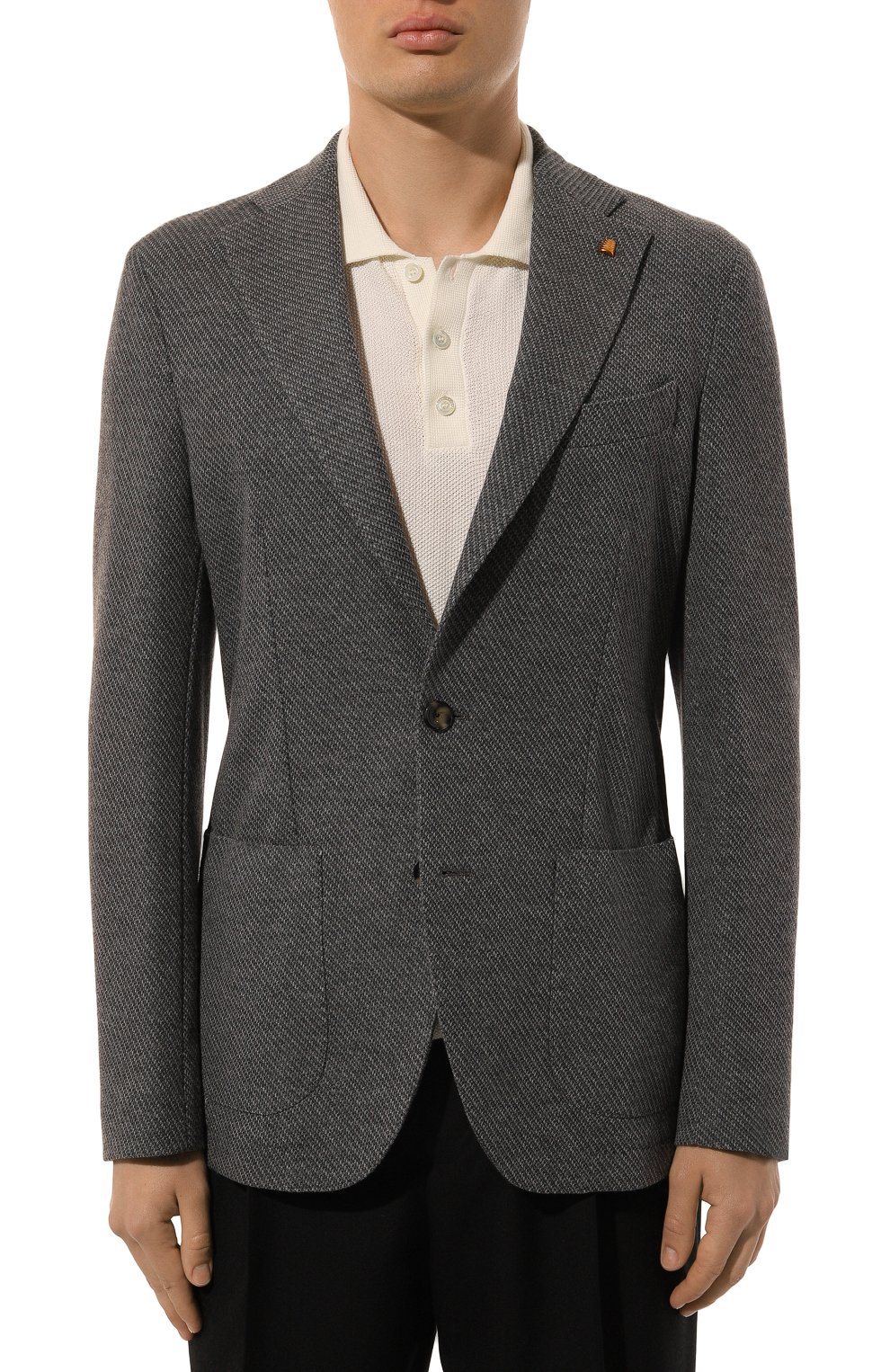 Пиджак из шерсти и хлопка SARTORIA LATORRE темно-серого цвета по цене 61550 руб., арт. JD74/JG041, фото 5 Пиджак из шерсти и хлопка SARTORIA LATORRE, арт. JD74/JG041, фото 5