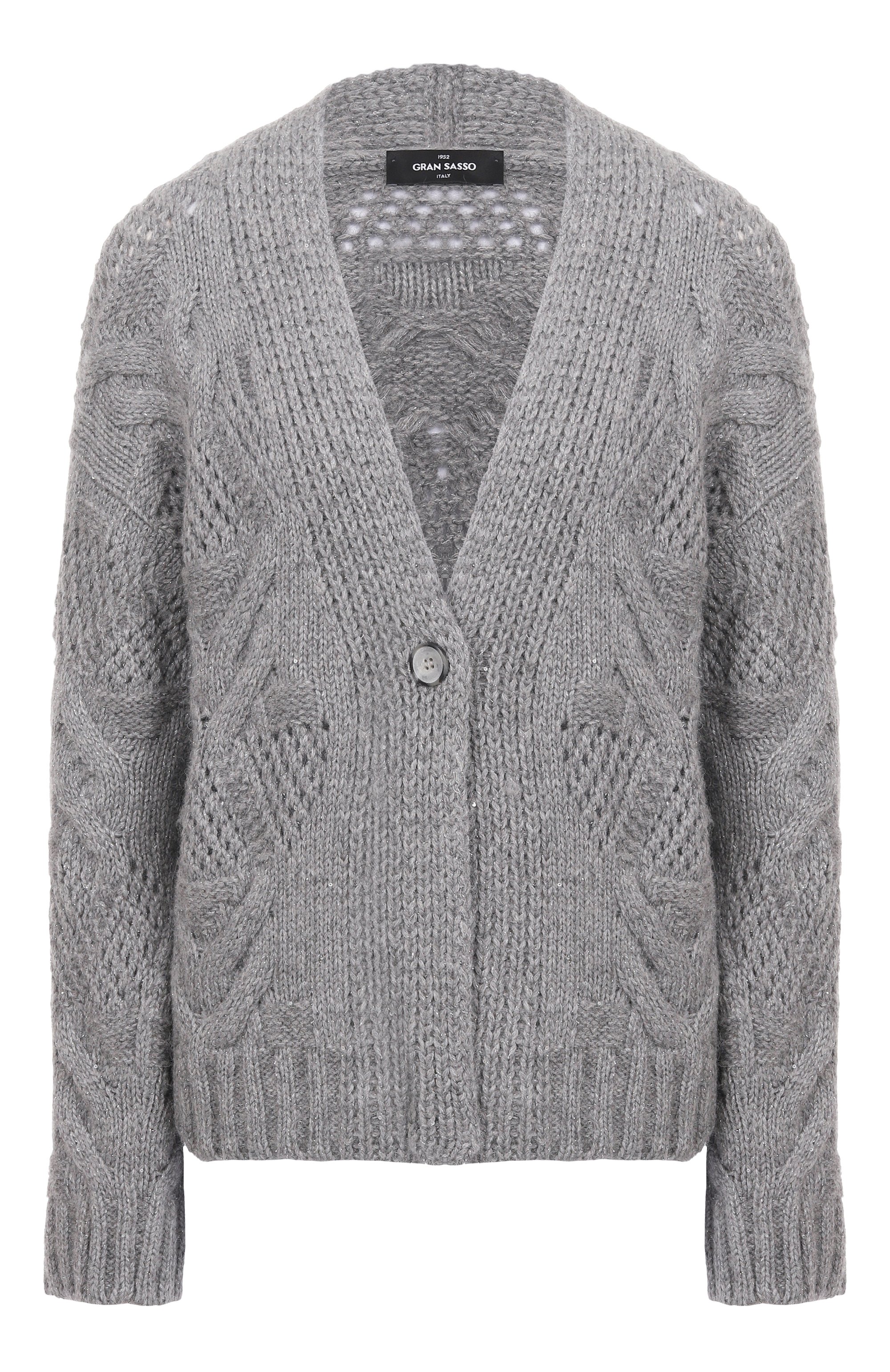 Кардиган из шерсти и кашемира GRAN SASSO серого цвета по цене 64700 руб., арт. 10232/33132, фото 1 Кардиган из шерсти и кашемира GRAN SASSO, арт. 10232/33132, фото 1