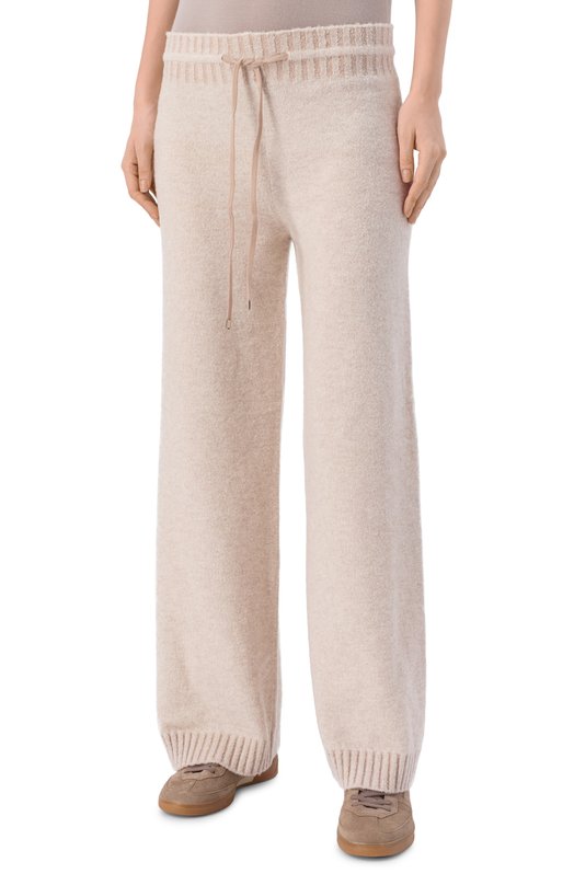 Брюки из шерсти и хлопка D.Exterior 61553 Бежевый  61553 Фото 3