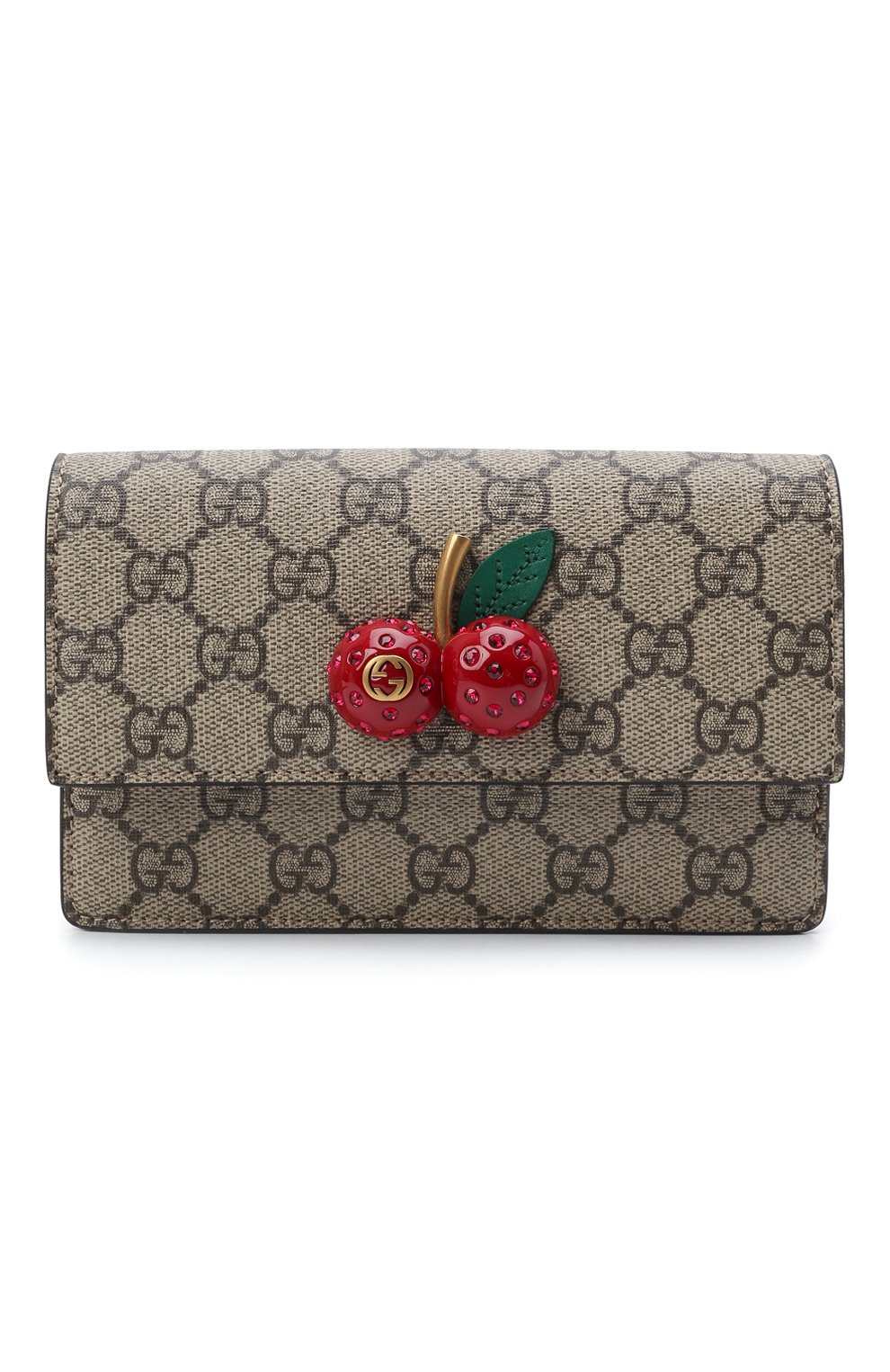 Сумка sparkling cherries GUCCI бежевого цвета по цене 82550 руб., арт. 481291/K9GXT, фото 1 Сумка sparkling cherries GUCCI, арт. 481291/K9GXT, фото 1