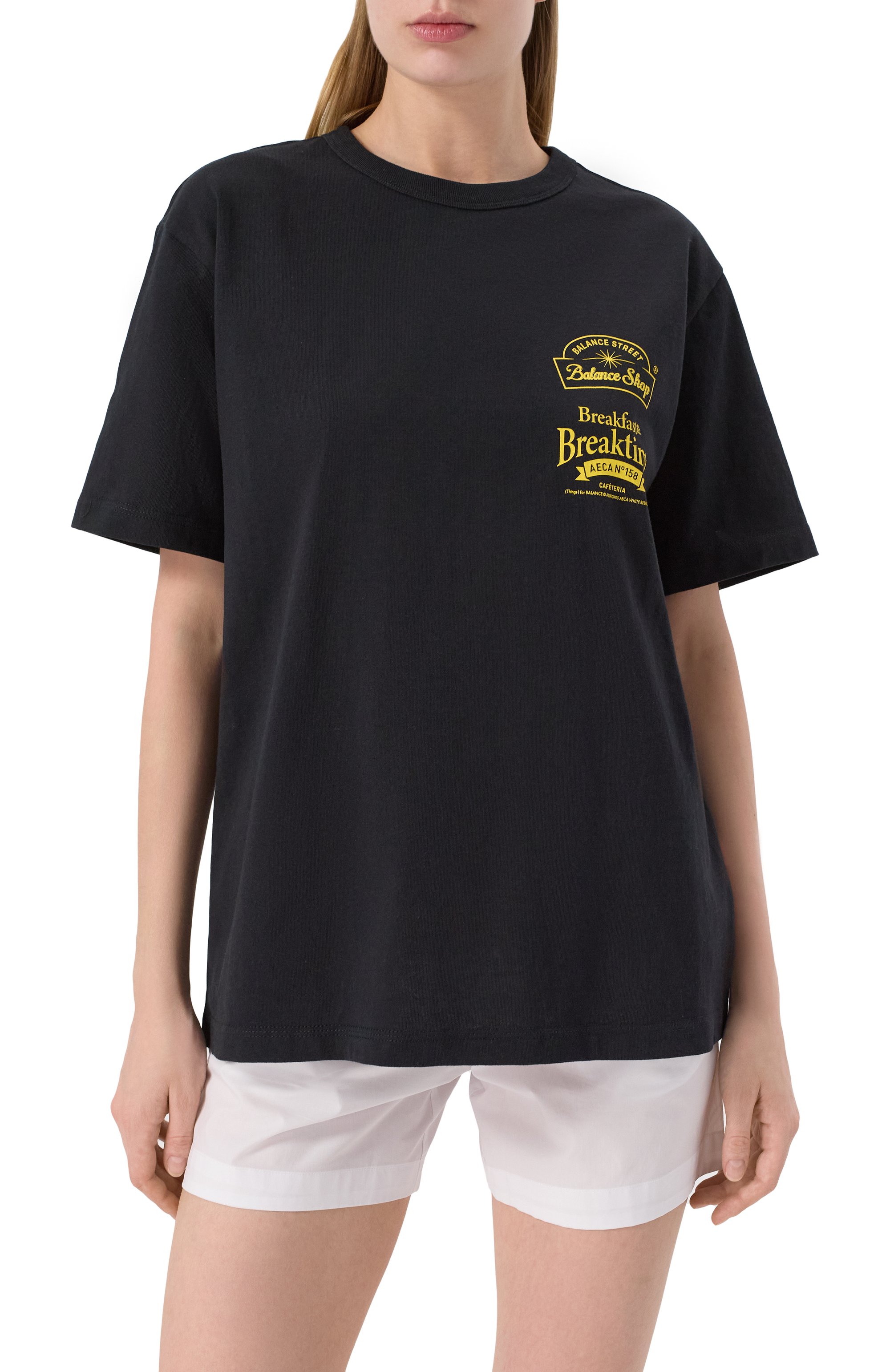 Хлопковая футболка AECA WHITE, арт. AWCMSSBBTTSSO007A2.BLACK (S), фото 3