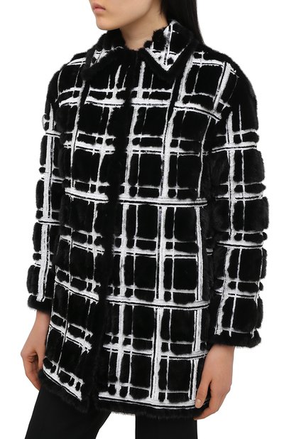 Шуба из меха норки VALENTINO черно-белого цвета по цене 2805000 руб., арт. UF3FAB101BF, фото 3 Шуба из меха норки VALENTINO, арт. UF3FAB101BF, фото 3