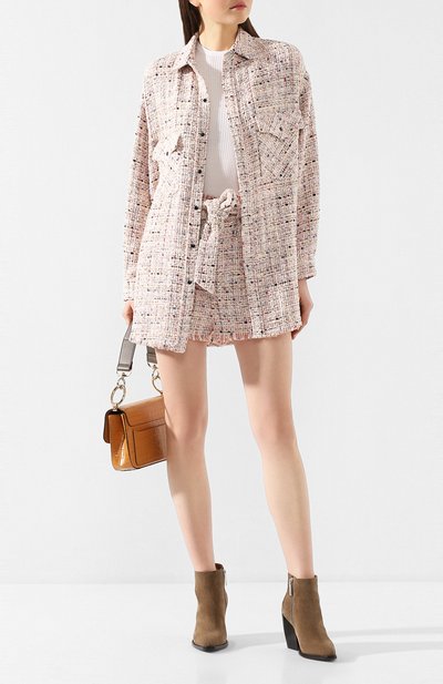 Твидовая рубашка IRO светло-розового цвета по цене 59950 руб., арт. WP100ARTYN, фото 2 Твидовая рубашка IRO, арт. WP100ARTYN, фото 2