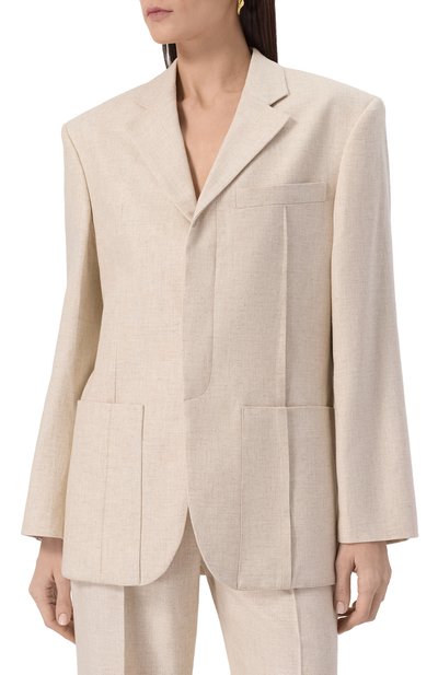 Жакет из вискозы и льна JACQUEMUS, арт. 22E/213JA101-1358, фото 3