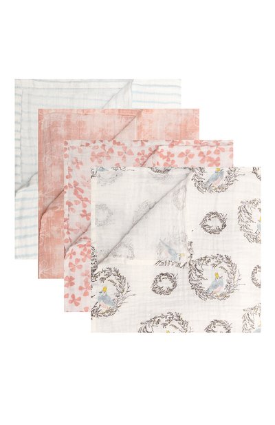 Комплект из четырех пеленок ADEN+ANAIS разноцветного цвета по цене 4790 руб., арт. 2062, фото 1 Комплект из четырех пеленок ADEN+ANAIS, арт. 2062, фото 1