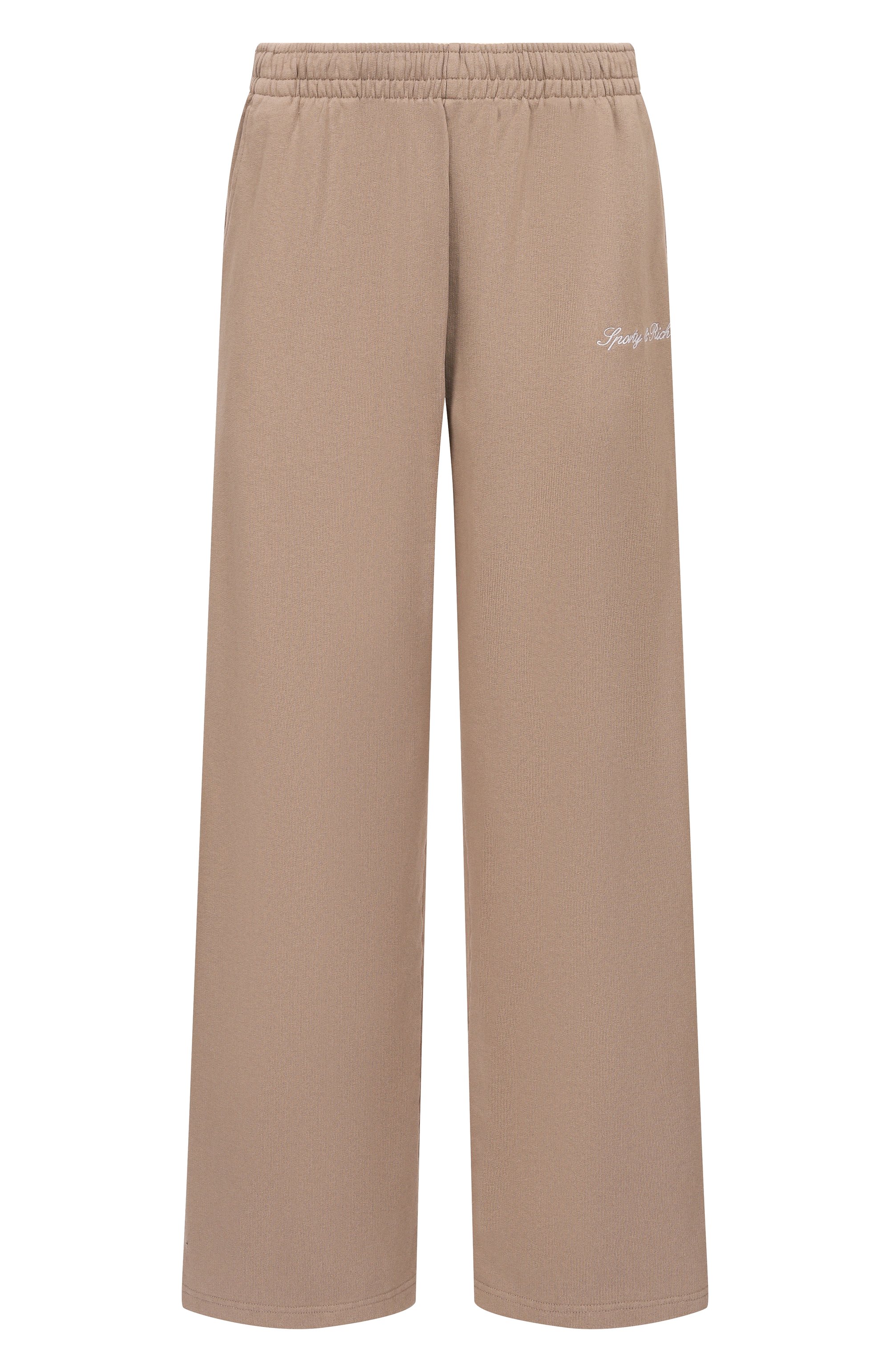 Хлопковые брюки SPORTY AND RICH бежевого цвета по цене 29300 руб., арт. PA05568326BR08, фото 1 Хлопковые брюки SPORTY AND RICH, арт. PA05568326BR08, фото 1