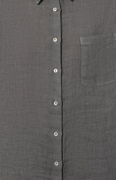 Льняная рубашка 120% LINO серого цвета по цене 28100 руб., арт. 31ALIW19GE/000B317/S00, фото 5 Льняная рубашка 120% LINO, арт. 31ALIW19GE/000B317/S00, фото 5