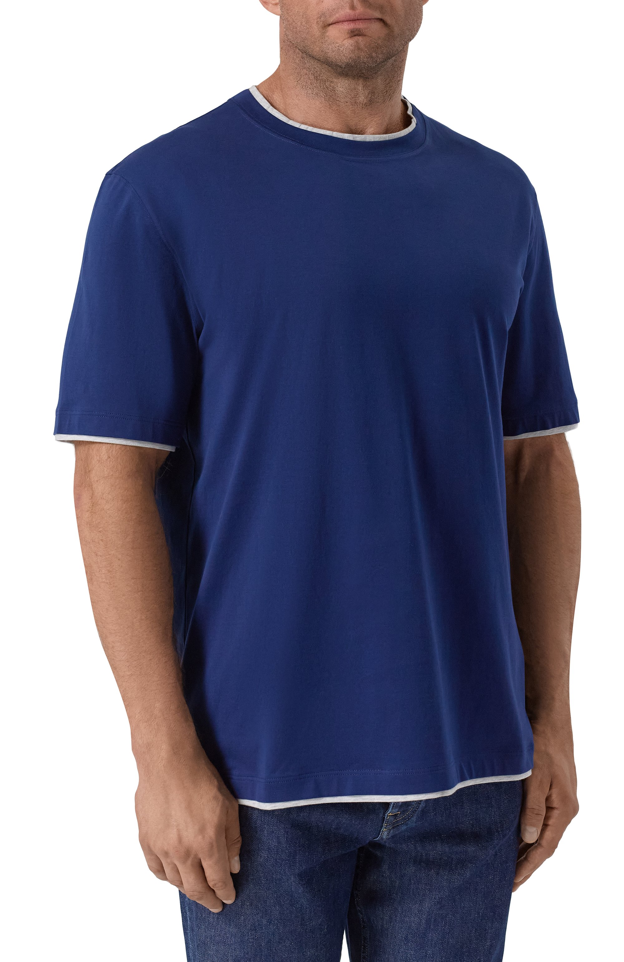 Хлопковая футболка BRUNELLO CUCINELLI, арт. M0B137427, фото 3