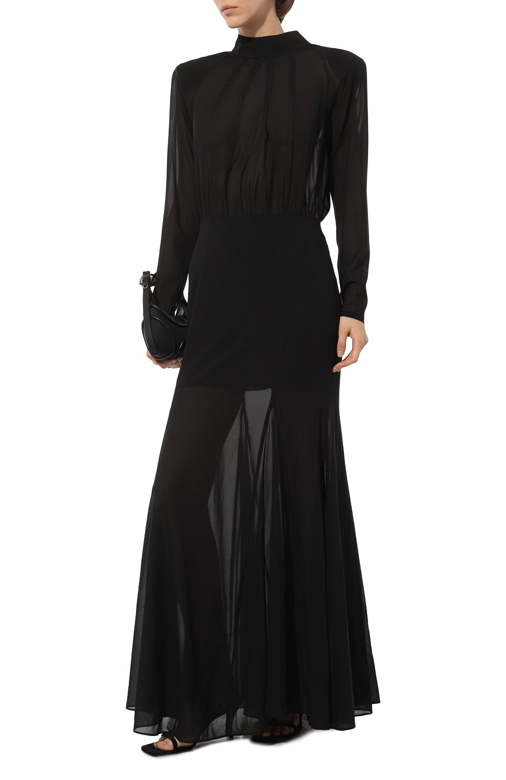 Шелковое платье JACOB LEE черного цвета по цене 185130 руб., арт. WD08624B, фото 2 Шелковое платье JACOB LEE, арт. WD08624B, фото 2