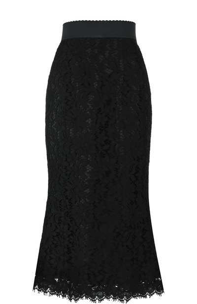 Однотонная кружевная юбка-миди DOLCE & GABBANA, арт. F4A6CT/HLMCL, фото 1