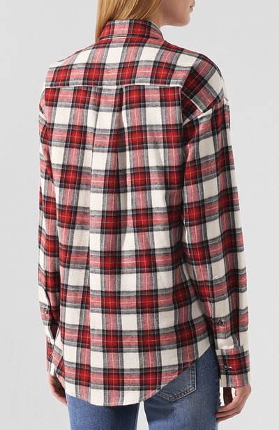 Хлопковая рубашка DSQUARED2 красного цвета по цене 29950 руб., арт. S75DL0631/S52012, фото 4 Хлопковая рубашка DSQUARED2, арт. S75DL0631/S52012, фото 4