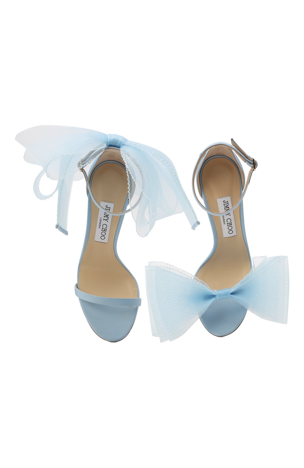 Текстильные босоножки aveline 100 JIMMY CHOO, арт. AVELINE 100/YMG, фото 6