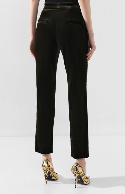 Хлопковые брюки DOLCE & GABBANA хаки цвета по цене 72500 руб., арт. FTAM2T/FUWB3, фото 4 Хлопковые брюки DOLCE & GABBANA, арт. FTAM2T/FUWB3, фото 4