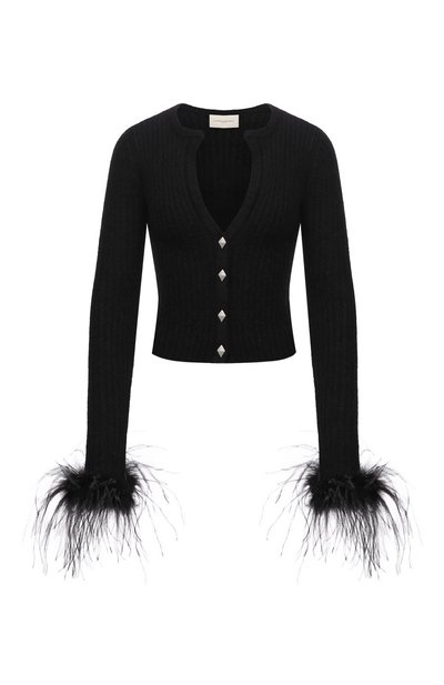 Кардиган с отделкой перьями GIUSEPPE DI MORABITO, арт. FW21116KN-156, фото 1