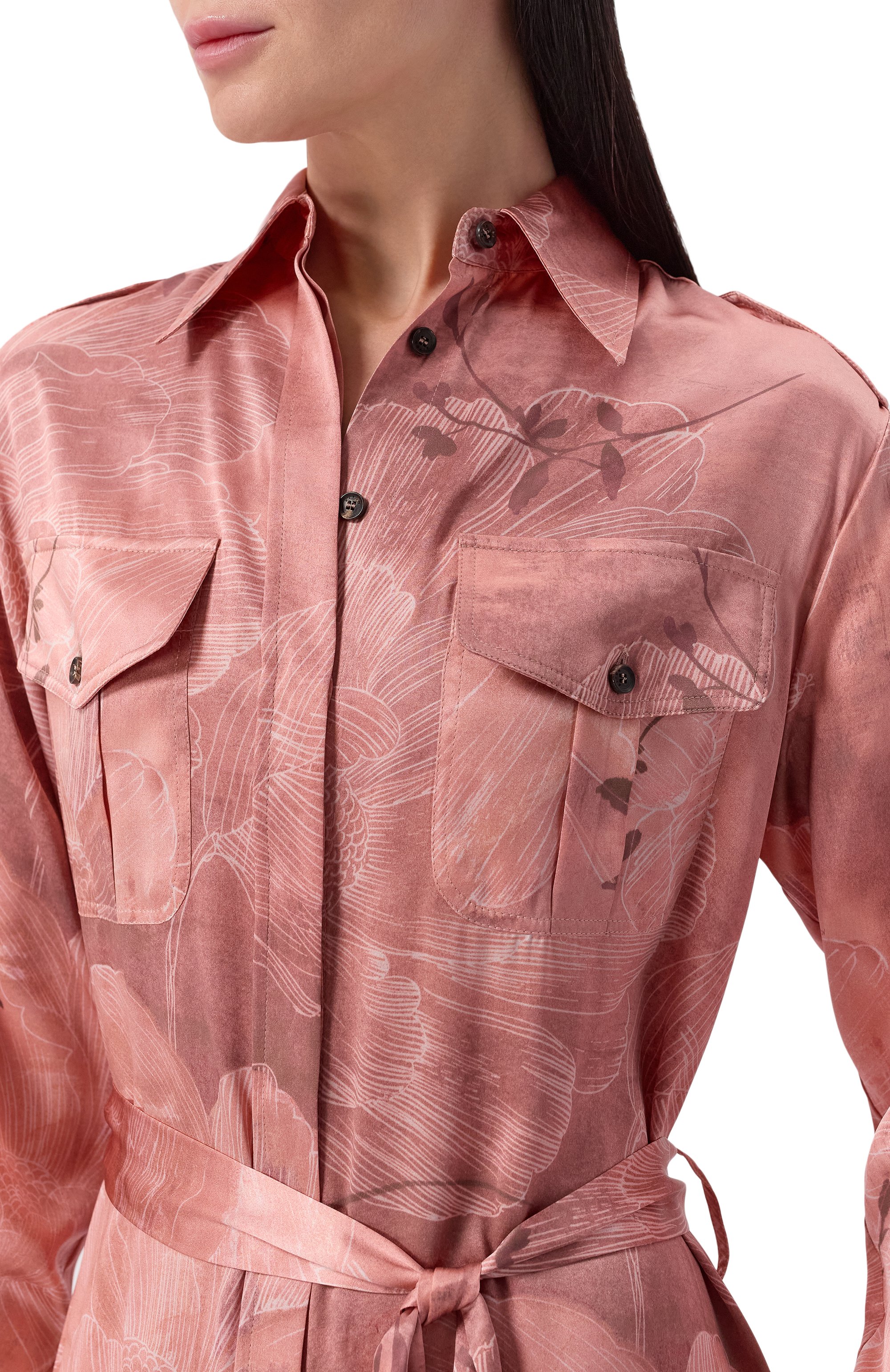 Атласное платье KITON, арт. D47321K0873G05, фото 4