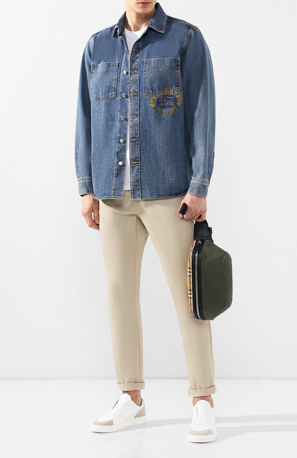 Джинсовая рубашка BURBERRY, арт. 8005278, фото 2