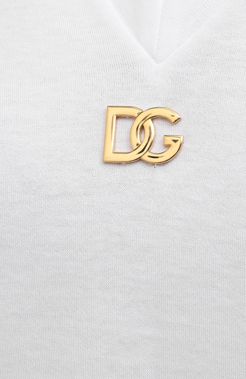 Хлопковая футболка DOLCE & GABBANA белого цвета по цене 47900 руб., арт. F8M65Z/FU7EQ, фото 5 Хлопковая футболка DOLCE & GABBANA, арт. F8M65Z/FU7EQ, фото 5