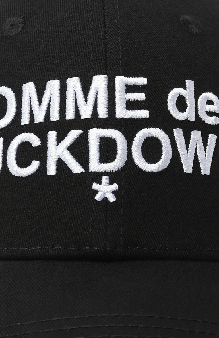 Мужская хлопковая бейсболка COMME DES FUCKDOWN черного цвета, арт. CFACX00210 | Фото 4 (Материал: Текстиль, Хлопок; Нос: Не проставлено)