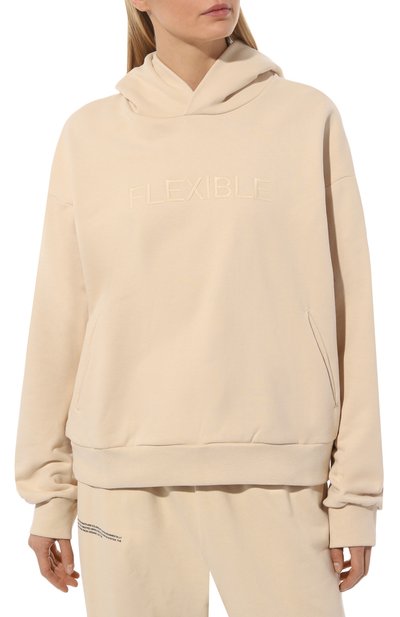 Хлопковое худи PANGAIA бежевого цвета по цене 15820 руб., арт. 365 Flexible Hoodie, фото 3 Хлопковое худи PANGAIA, арт. 365 Flexible Hoodie, фото 3