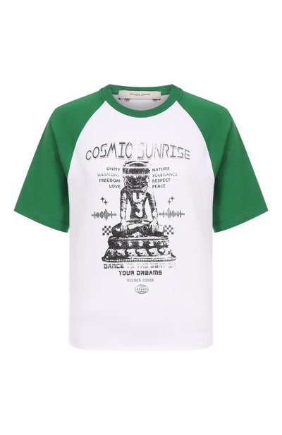 Женская хлопковая футболка GOLDEN GOOSE DELUXE BRAND, арт. GWP02186.P001884