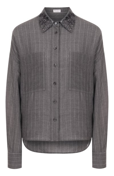 Женская шерстяная рубашка BRUNELLO CUCINELLI, арт. MP908RE506