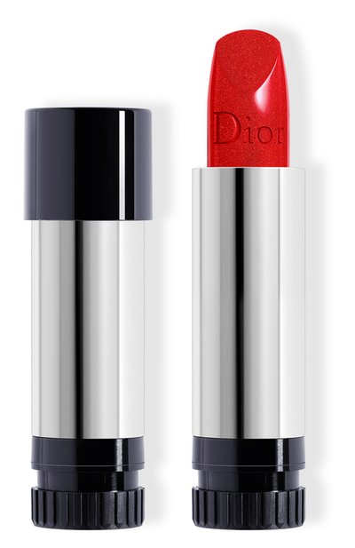 Женская рефил помады для губ с металлическим финишем rouge dior metallic lipstick, оттенок 999 (3.5g) DIOR, арт. C317300999