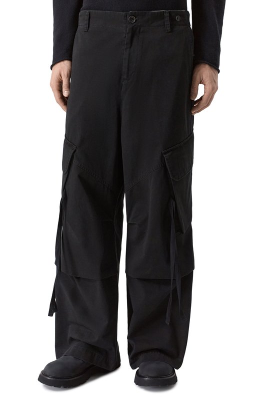 Хлопковые брюки-карго Isabel Benenato UW220S26 Чёрный  UW220S26 Фото 3