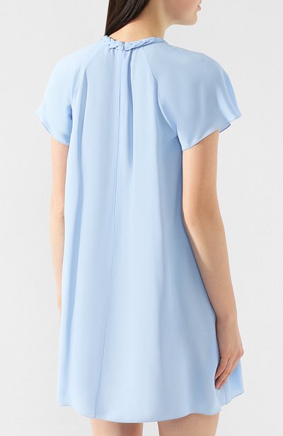 Платье из вискозы REDVALENTINO голубого цвета по цене 34550 руб., арт. RR0VAD65/VEU, фото 4 Платье из вискозы REDVALENTINO, арт. RR0VAD65/VEU, фото 4