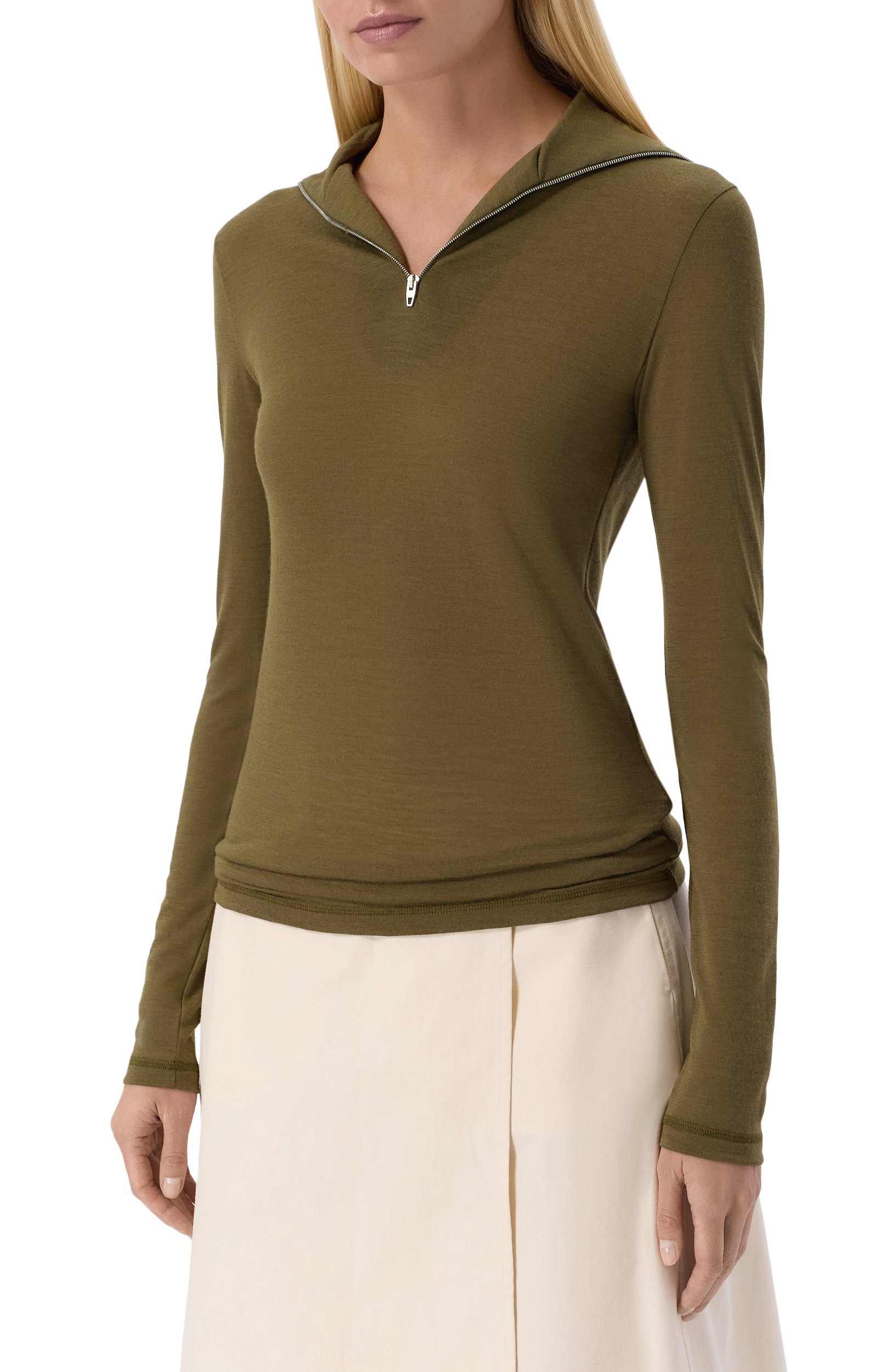Водолазка JIL SANDER хаки цвета по цене 69900 руб., арт. J02GC0170/J70021, фото 3 Водолазка JIL SANDER, арт. J02GC0170/J70021, фото 3
