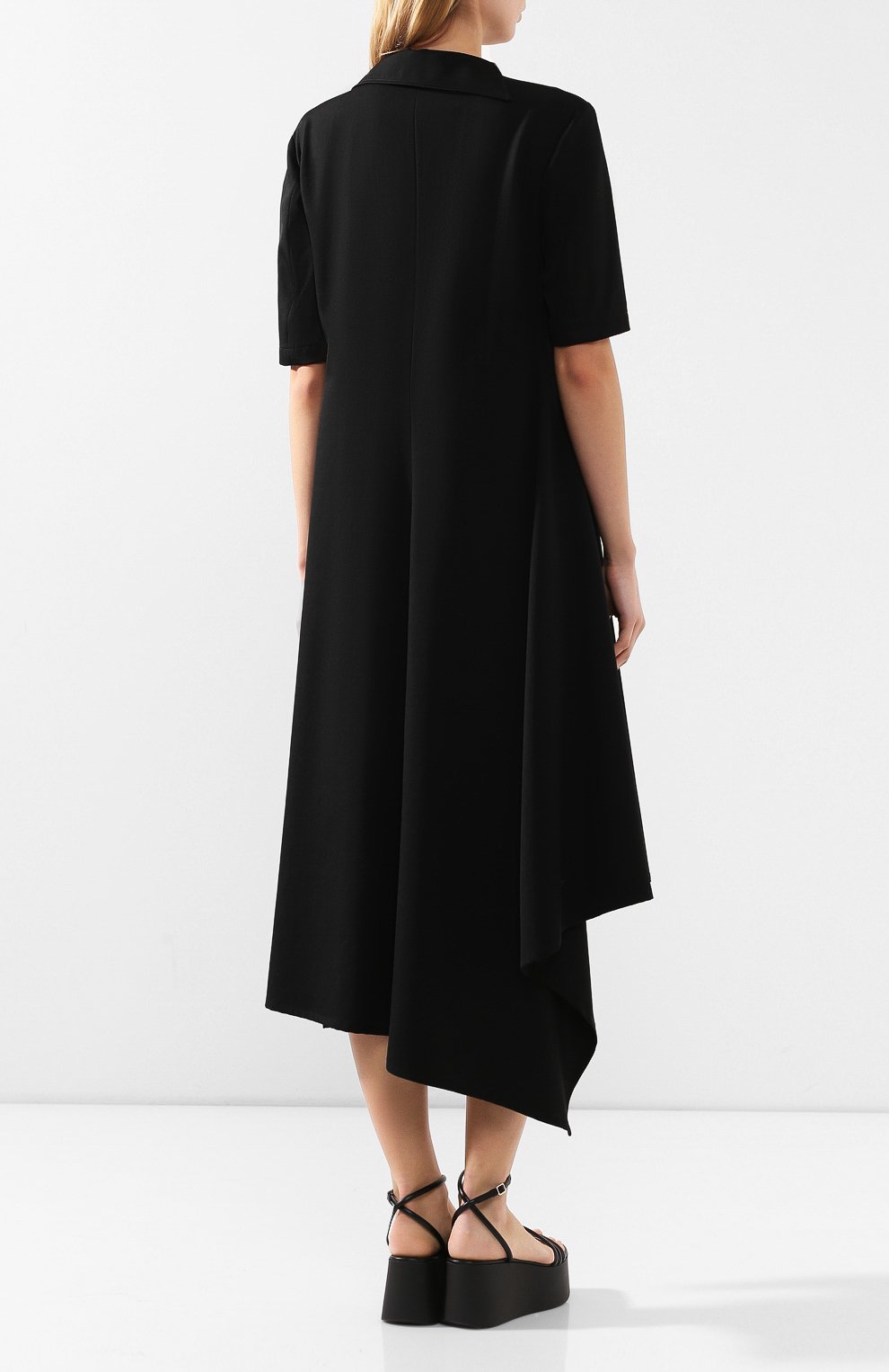 Шерстяное платье YOHJI YAMAMOTO, арт. NN-D07-100, фото 4