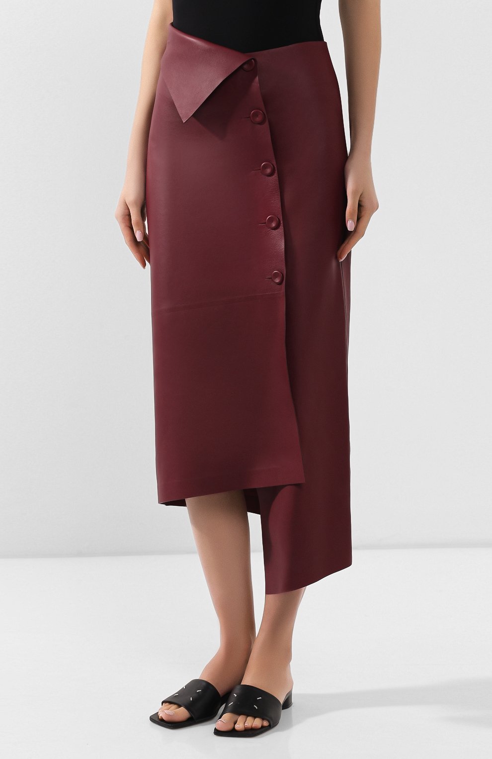 Кожаная юбка THE ROW, арт. 4960L185, фото 3