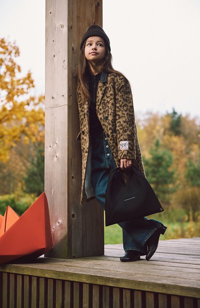 Пальто N21 леопардового цвета по цене 37250 руб., арт. N21983/N0340, фото 4 Пальто N21, арт. N21983/N0340, фото 4