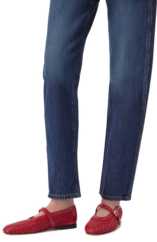 Кожаные балетки Doucal's DD8778MAENUZ246N Красный  DD8778MAENUZ246N Фото 2