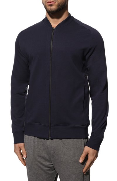 Хлопковая толстовка HANRO темно-синего цвета по цене 24850 руб., арт. 075076., фото 3 Хлопковая толстовка HANRO, арт. 075076., фото 3