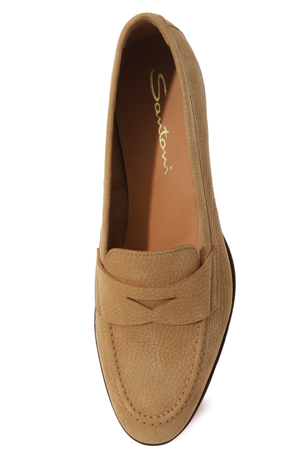 Замшевые пенни-лоферы SANTONI, арт. WUSF59962HAFSSV9C20, фото 6