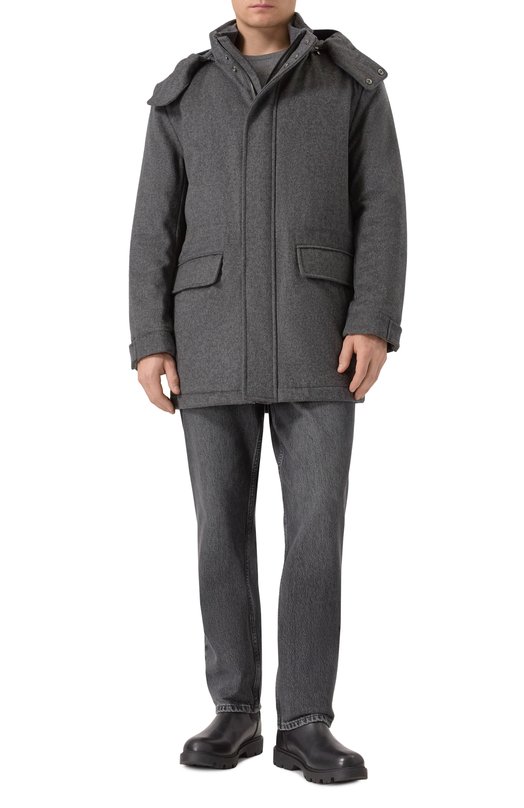 Куртка из шерсти и кашемира 12 STOREEZ 127503 Серый  127503 Фото 2